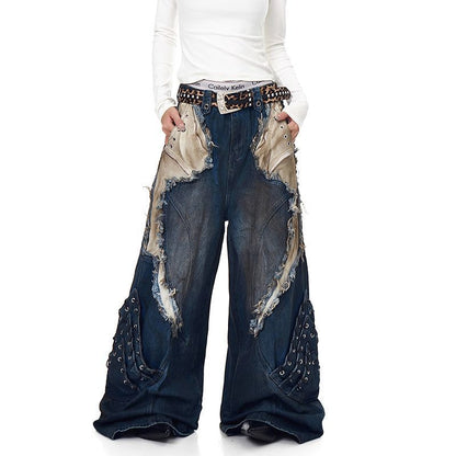 DECONSTRUCTED DENIM JEANS