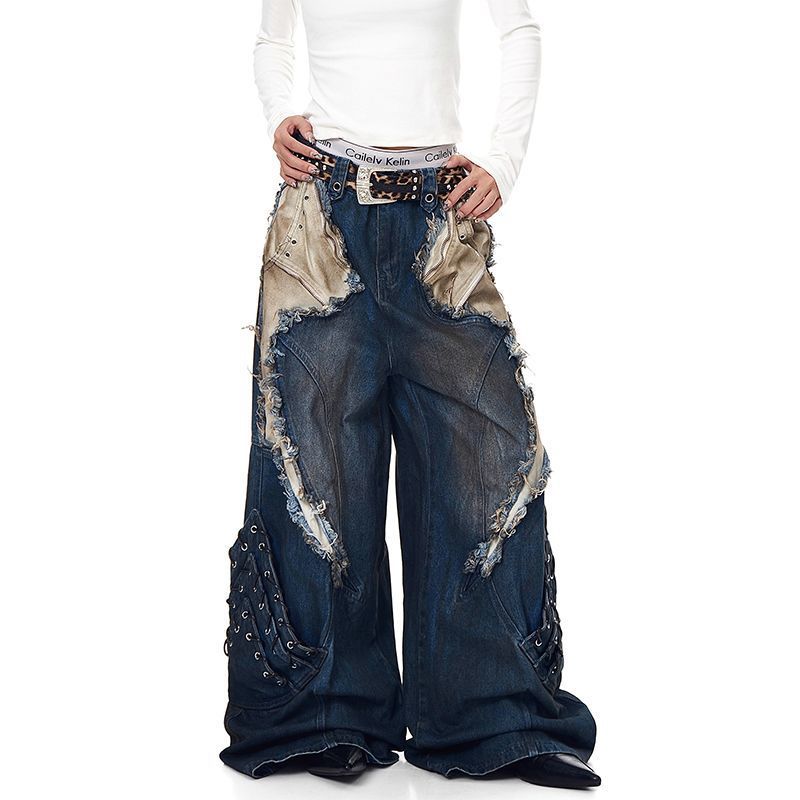 DECONSTRUCTED DENIM JEANS