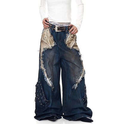 DECONSTRUCTED DENIM JEANS