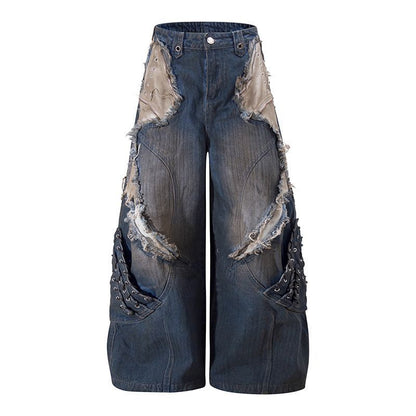 DECONSTRUCTED DENIM JEANS