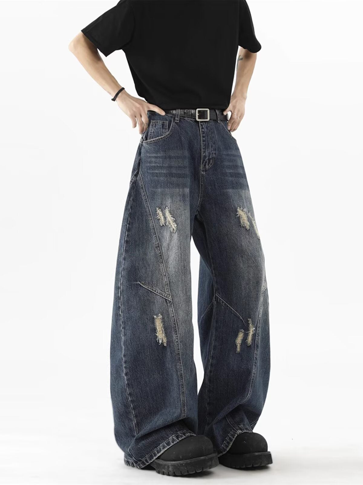 SCIMTAR WIDE LEG JEANS