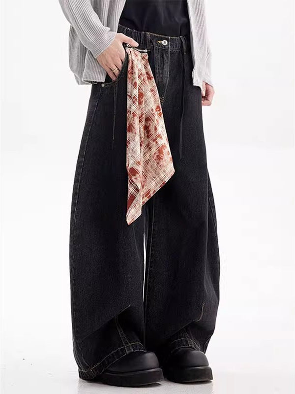 SCARF WIDE LEG JEANS