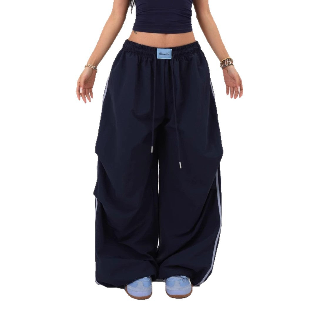NAVY WIDE LEG SWEATS
