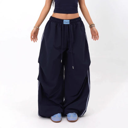 NAVY WIDE LEG SWEATS