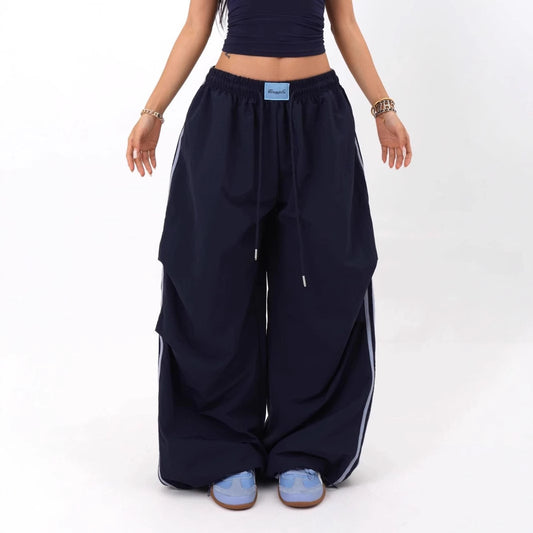 NAVY WIDE LEG SWEATS