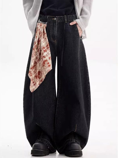 SCARF WIDE LEG JEANS