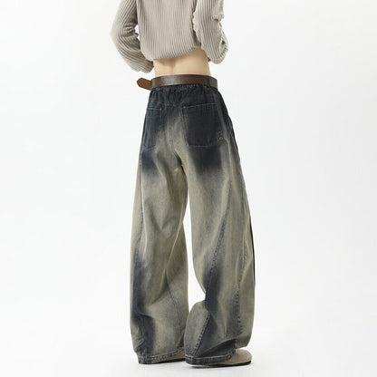 TWO TONE WIDE LEG JEANS